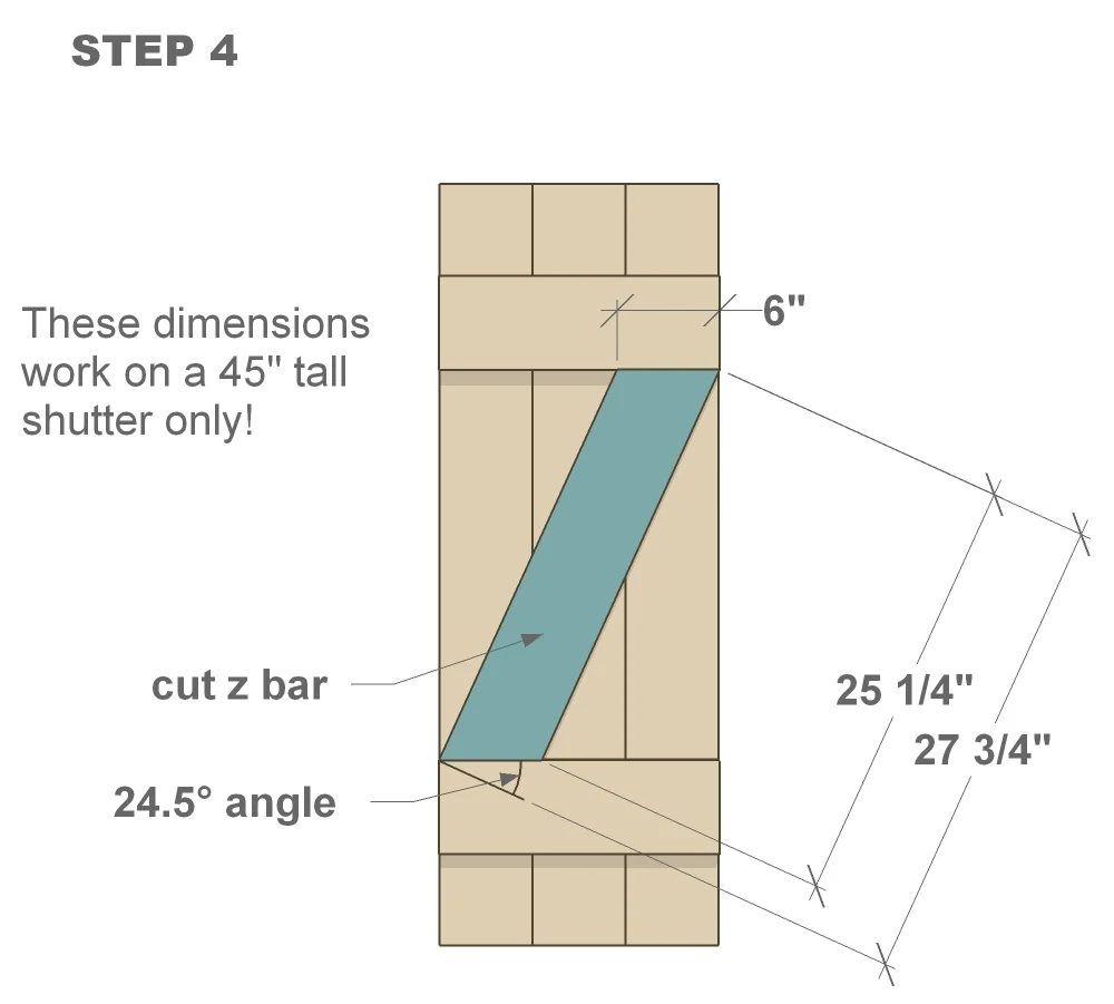 Handmade wood shutter walkthrough step four