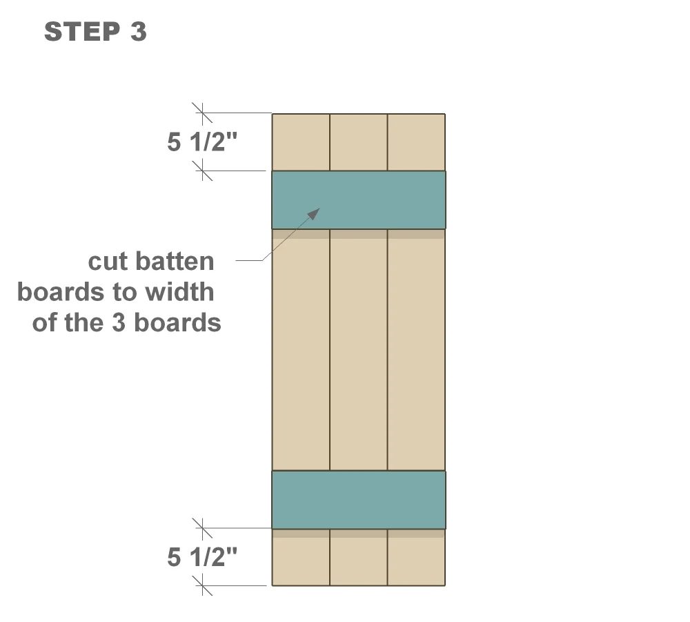 Handmade wood shutter walkthrough step three