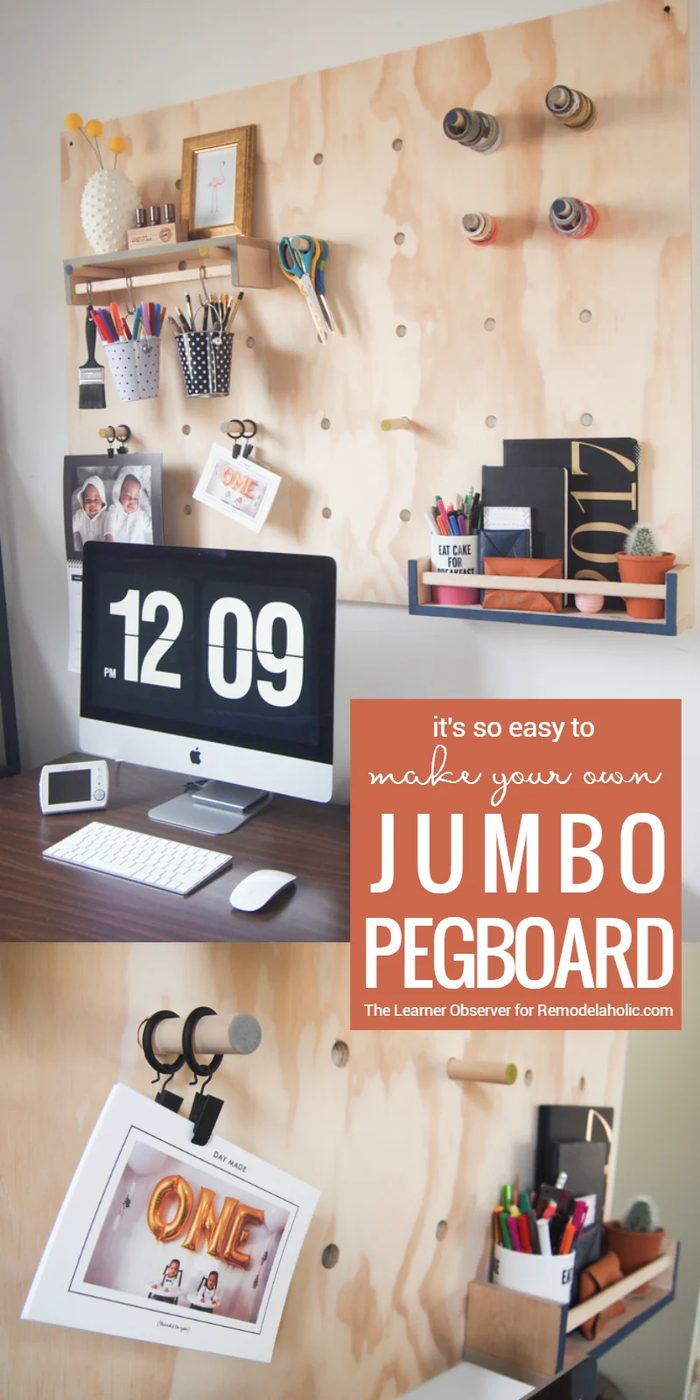 Handmade Oversized Jumbo Pegboard From Plywood @Bekob