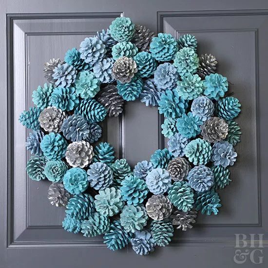 BHG Ombre Pine Cone Wreath