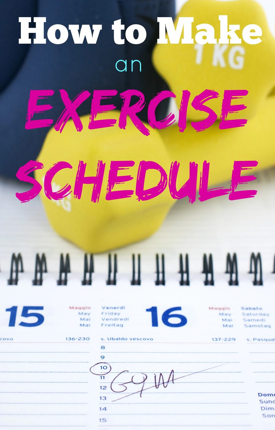 Don't let your exercise resolutions fall by the wayside! Follow these steps to make an exercise schedule you can stick to! How to Make an Exercise Schedule ~ Tipsaholic.com #health