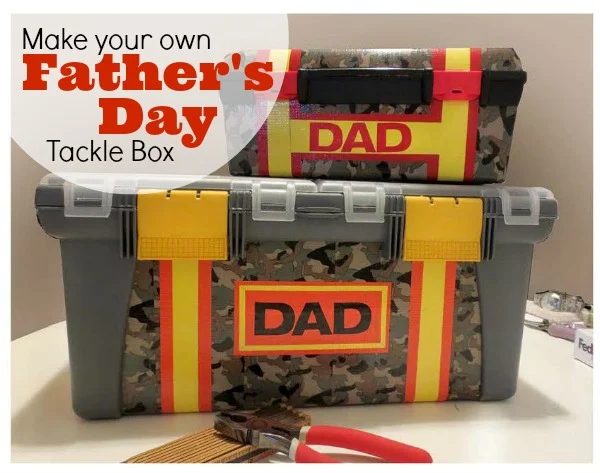 Make Your Own Father's Day Tackle Box | Tipsaholic.com #handmade #kids #project #dad #father #toolbox
