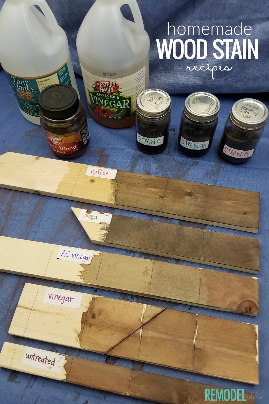 Homemade Wood Stain Recipes Using Household Ingredients To Age Wood Quickly #Bekob