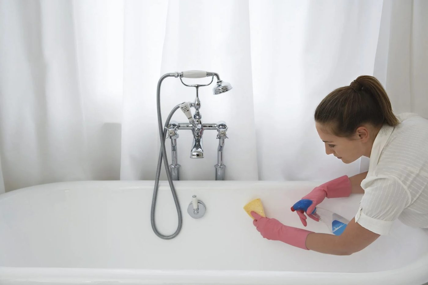 Cleaning The Bathtub