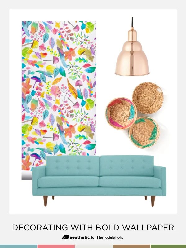 Tips and Design options for Decorating with Bold Wallpaper | colorful walls | patterned wallpaper | decorating tips and tricks