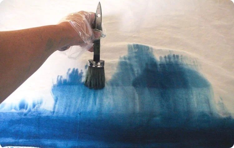 3 Handmade Ombre Curtains Using A Paintbrush And Water Instead Of Dipping By Lovely Etc Featured On @Bekob