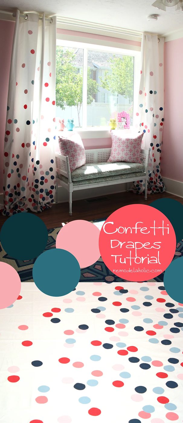 polka dot drapes confetti drapes walkthrough girls room