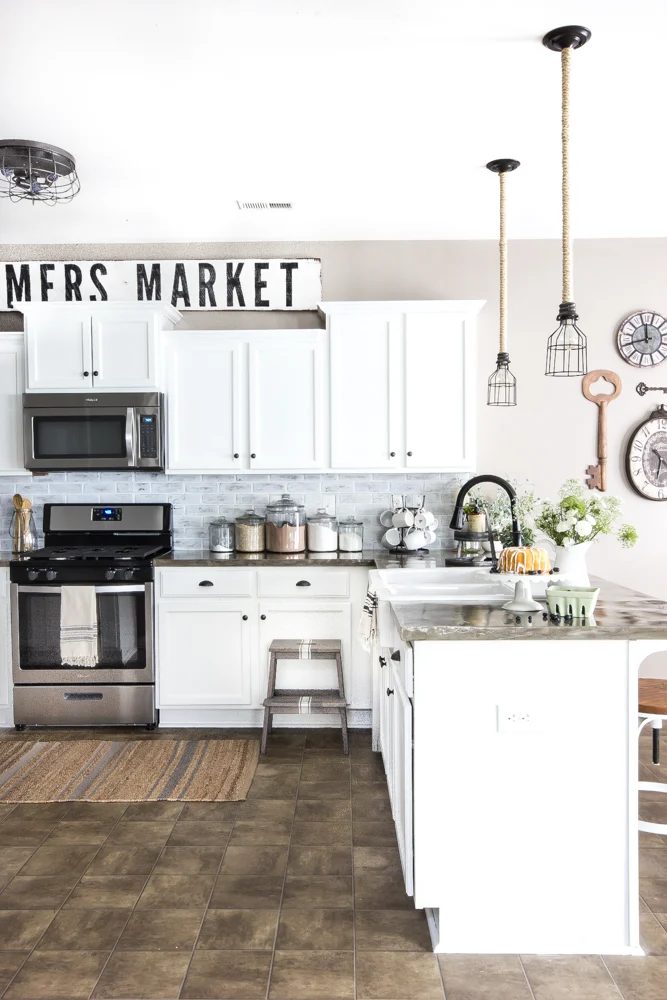 10 What To Do With The Space Above Your Kitchen Cabinets, A Handmade walkthrough For A Farmhouse Sign, By Blesser House Featured On @Bekob