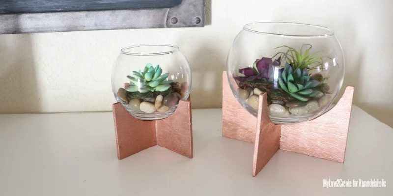 Make Your Own Plywood Cross-Based Globe Terrariums