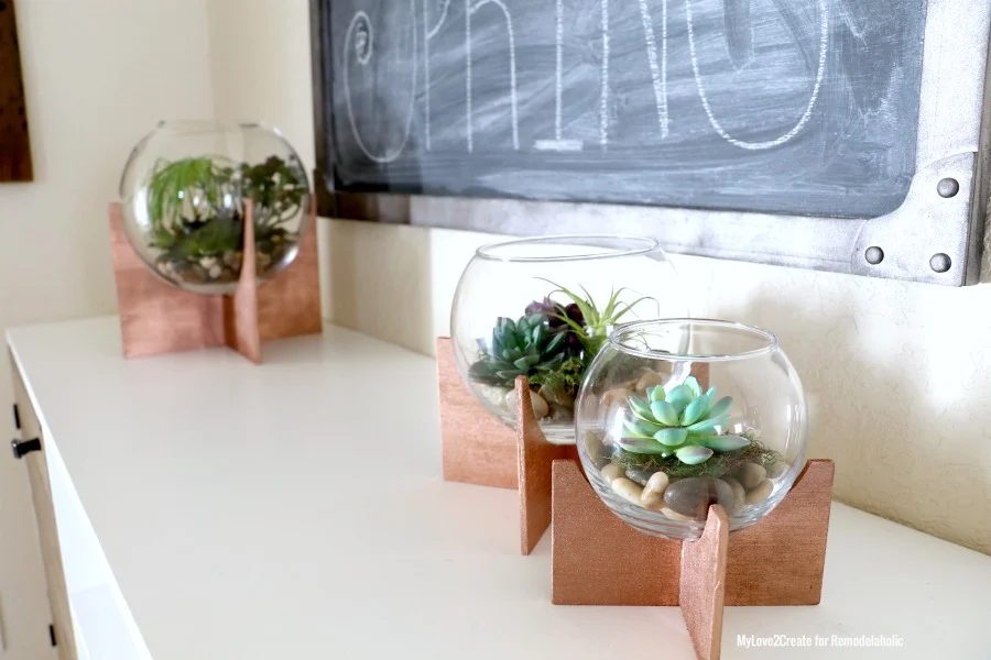 Terrariums With A Diy Cross Base, MyLove2Create