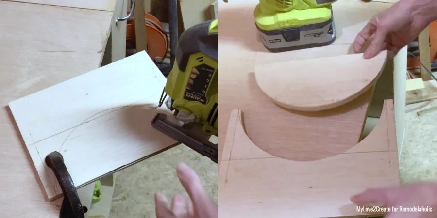Cutting Out Bowl Shape Into Plywood, MyLove2Create