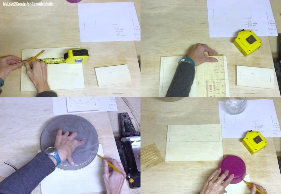Measuring Where To Cut Semi Cirlces, MyLove2Create