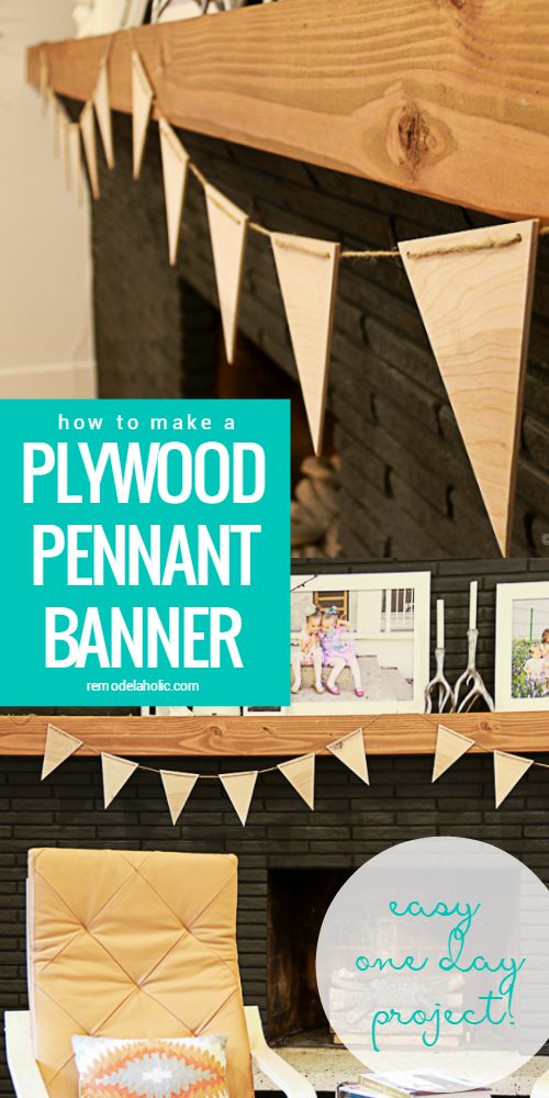 straightforward Handmade Plywood Pennant Banner @Bekob #PlywoodPretty
