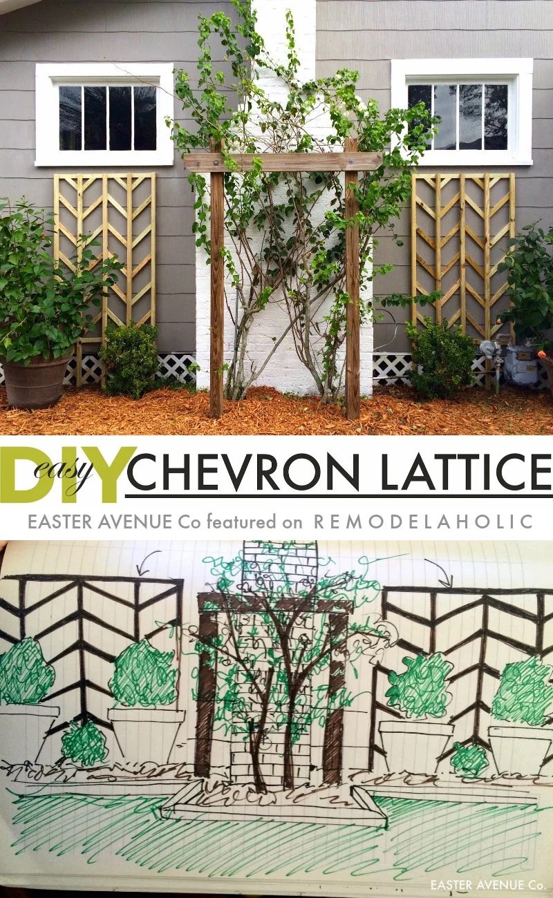 straightforward to build chevron lattice to add height and interest to your flower beds for spring