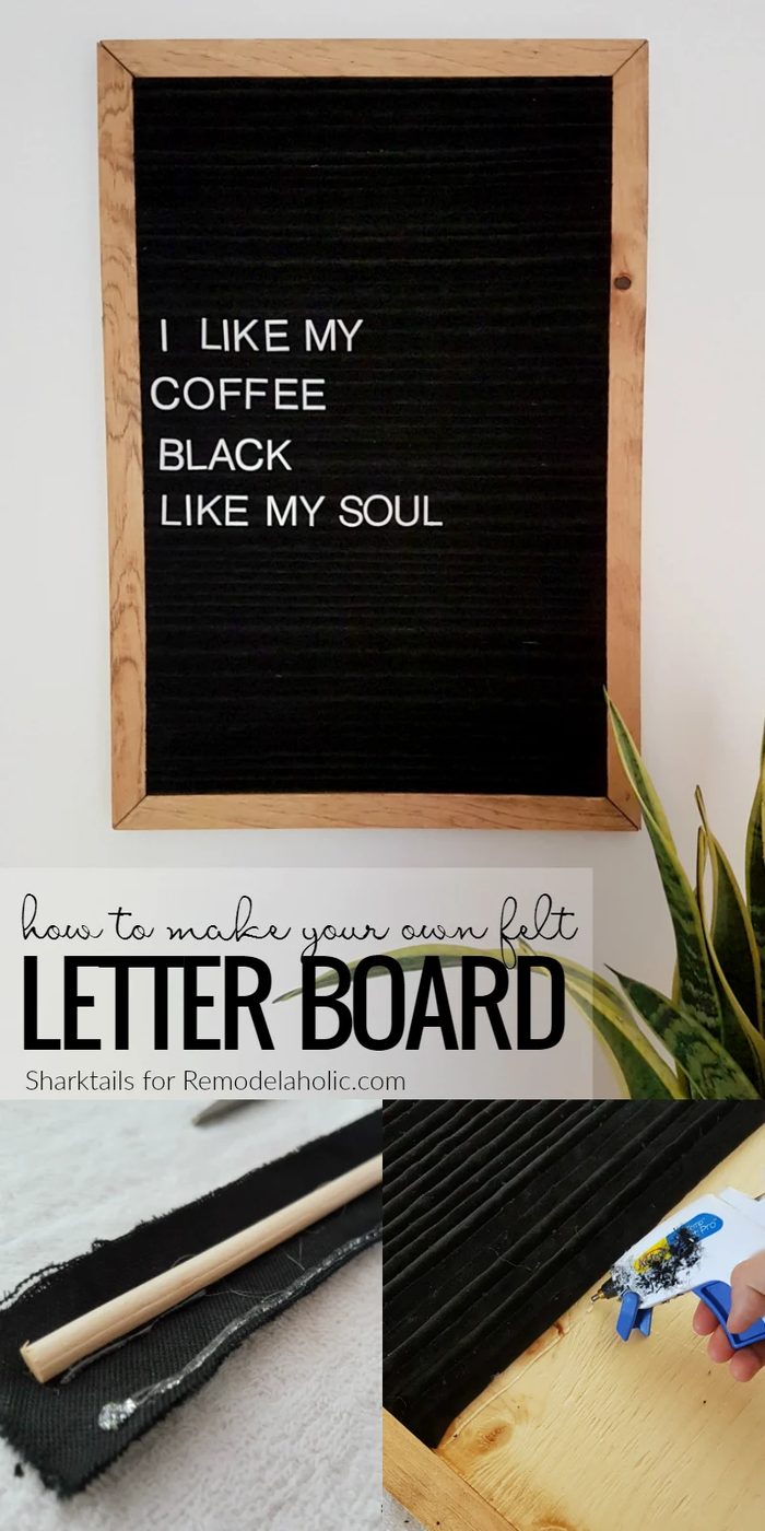 Handmade Felt Letter Board walkthrough | Instead of spending big bucks to buy one, make your own felt letter board for messages, your weekly menu, or whatever you'd love to spell. 