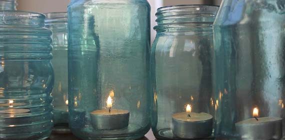 Make Your Own Blue Glass Jars walkthrough