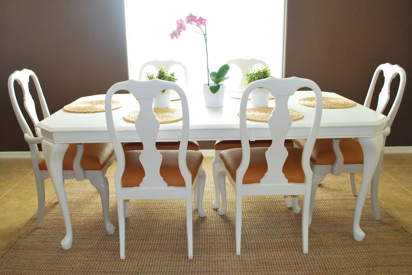 Painted And Recovered Dining Room Table 125058
