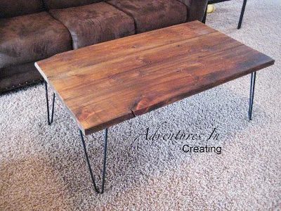 mid-century modern hairpin coffee table