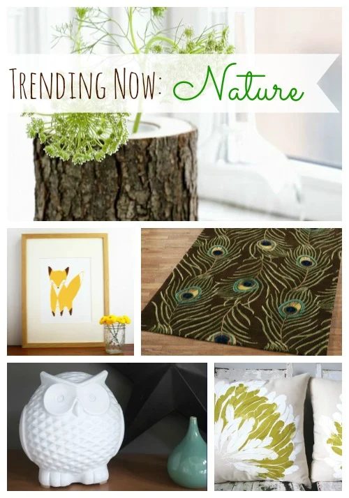 mid-century modern nature-inspired decor