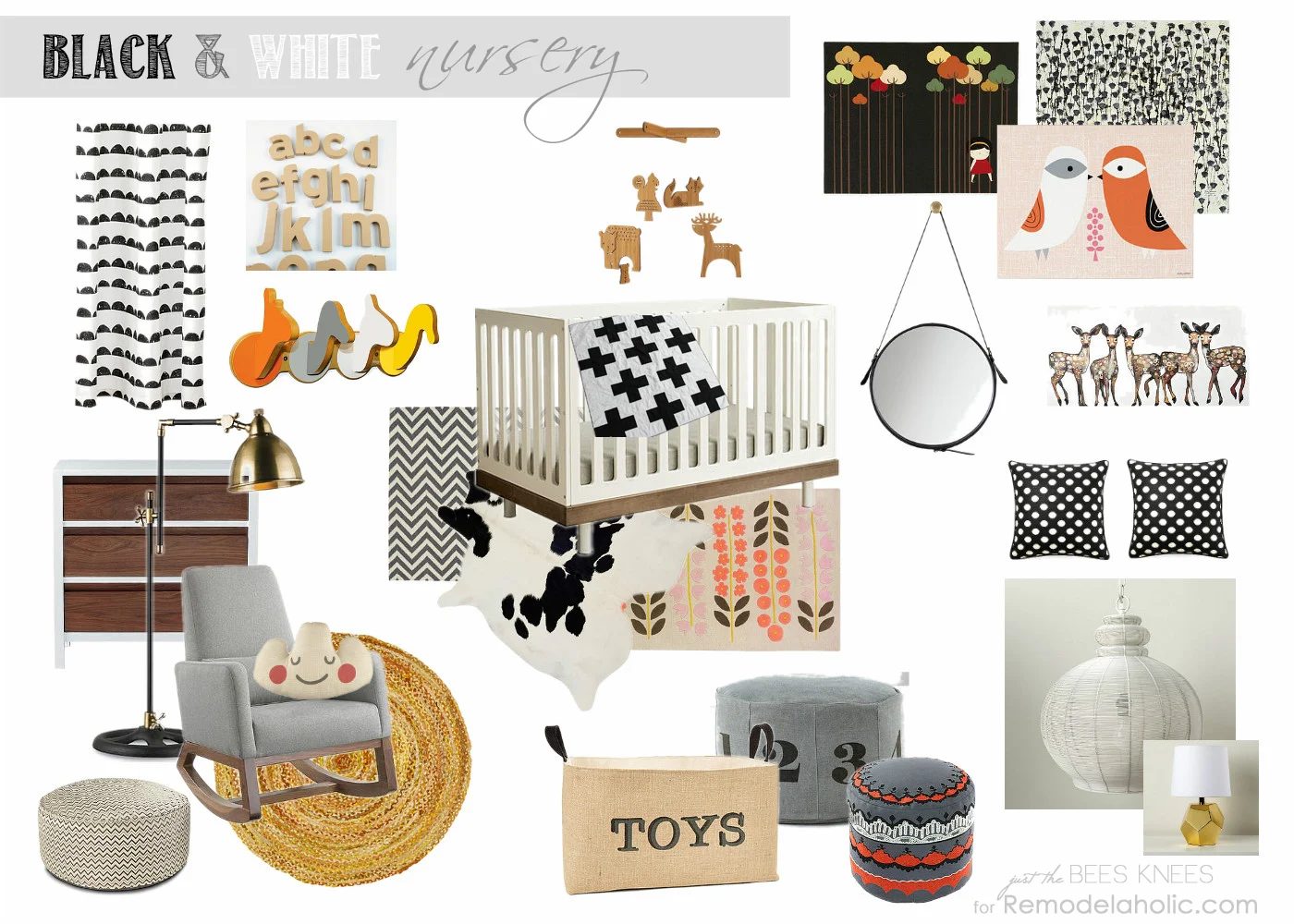 Designing a Black and White Nursery | Just The Bees Knees for #Bekob