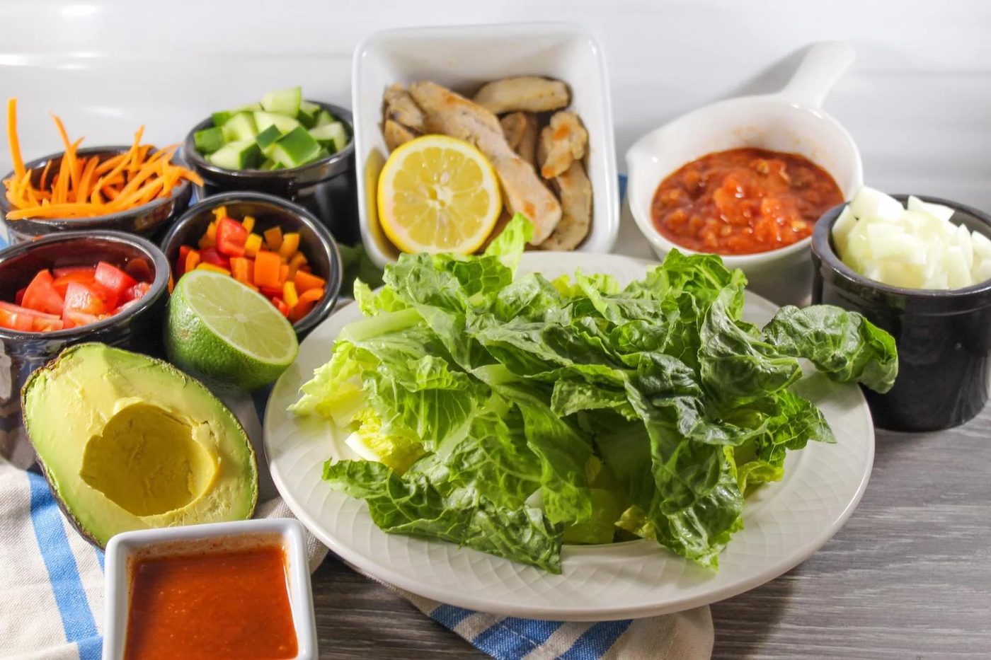 Mason Jar Taco Salad Ingredients
