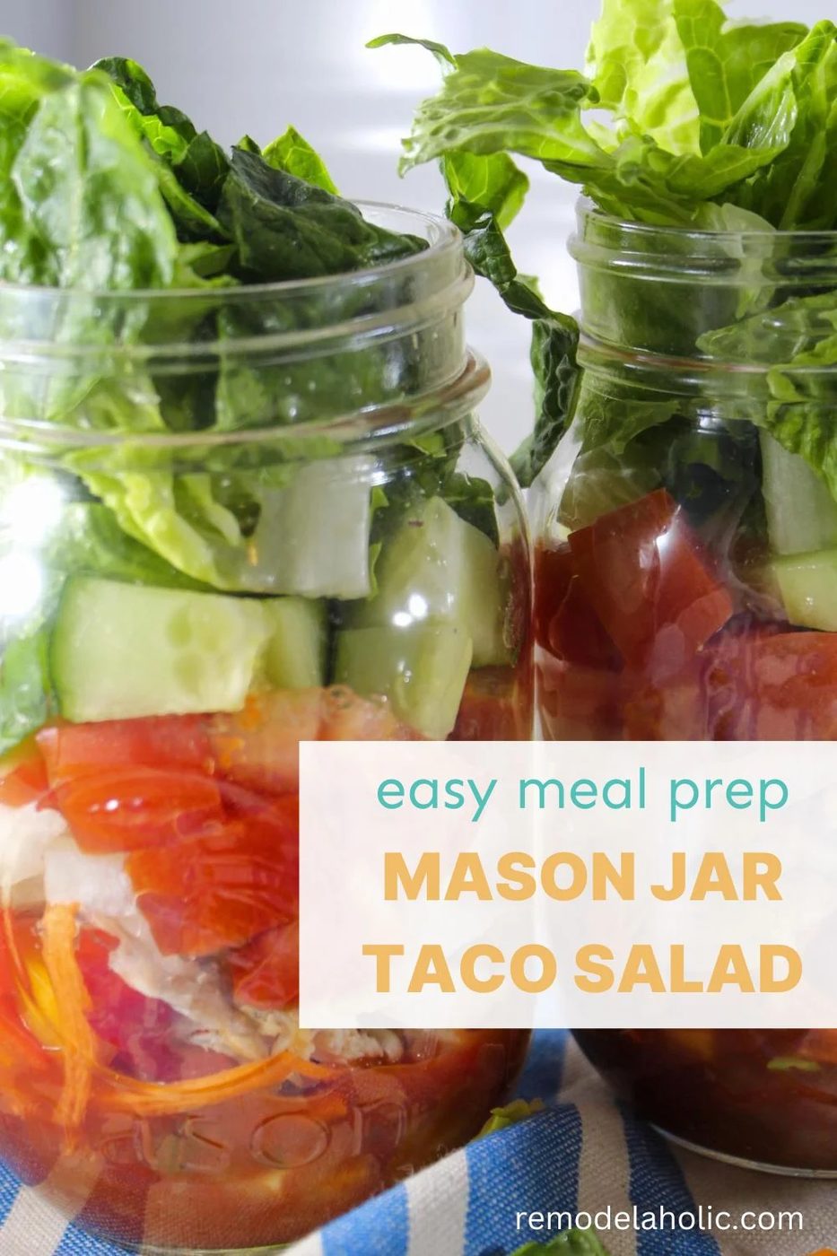 Mason Jar Taco Salad Meal Prep Recipe Bekob