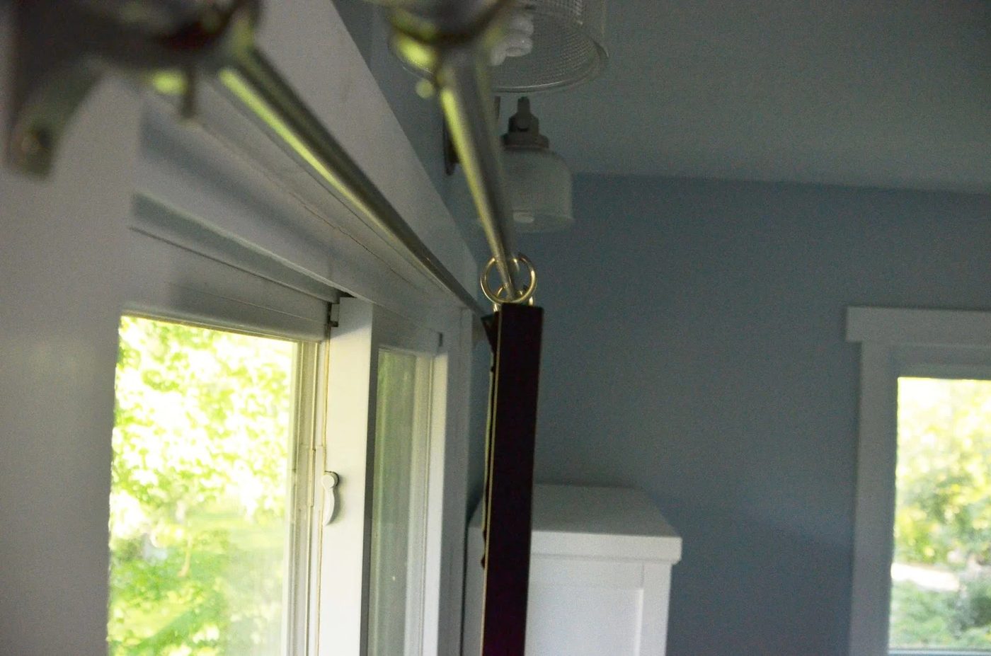 21 Handmade movable mirror in Bathroom remodel, double curtain rod, by Since I Became a Mom featured on @Remodelohic