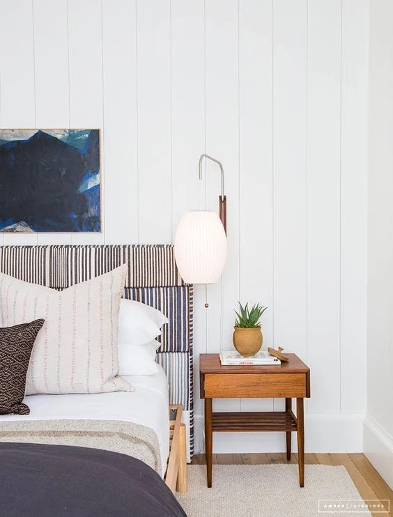 Blue Bedroom Decorating options and Inspiration + Tips for Decorating Above a Bed Headboard #Bekob