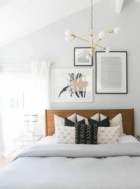 Blue Bedroom Decorating options and Inspiration + Tips for Decorating Above a Bed Headboard #Bekob