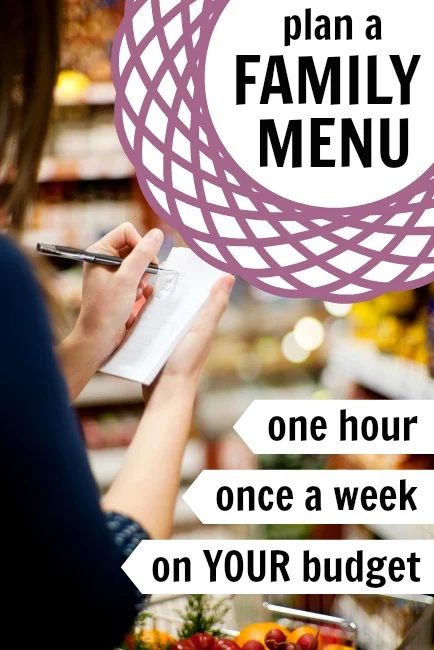 Family Menu Planning -- 1 Hour, Once A Week, On A modest-cost via Tipsaholic.com