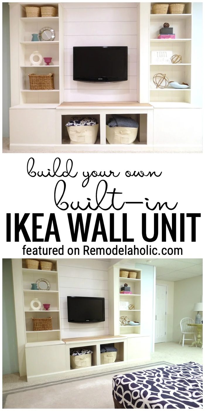 Build Your Own Built In IKEA Wall Unit Featured On Bekob.com