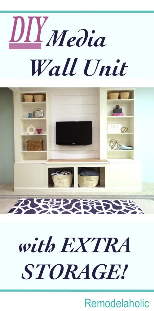 Handmade Media Wall Unit with Extra Storage