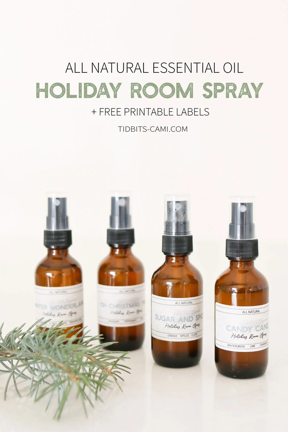 Natural Holiday Room Spray TIDBITS