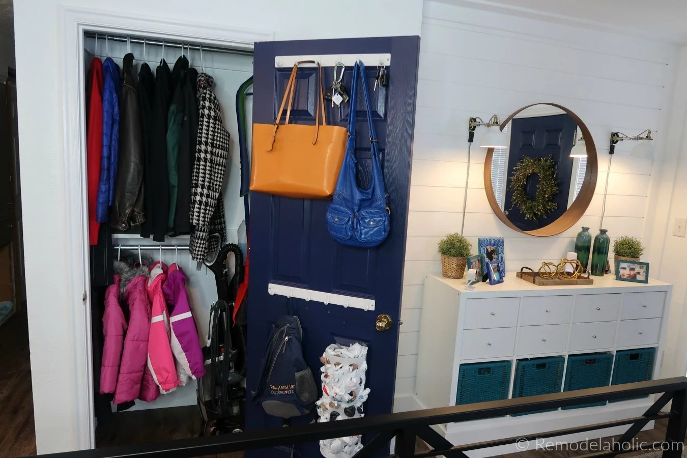 Improved Small Coat Closet Organization for our Entryway