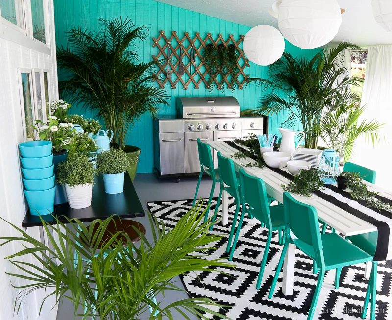 Outdoor Dining Room With IKEA Furniture @Bekob 17