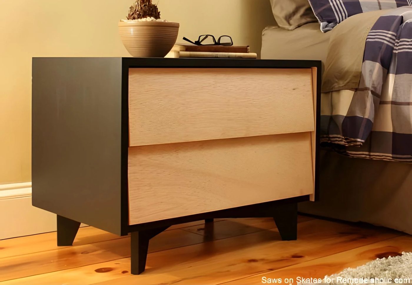 Saws On Skates Mid Century Modern Nightstand Finished 2a 120545