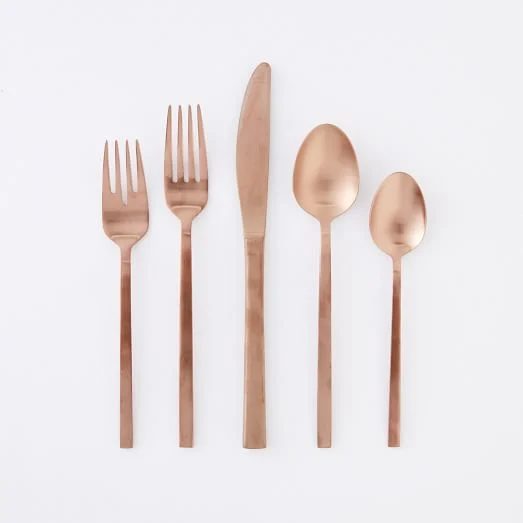 Mint And Copper Kitchen Flatware