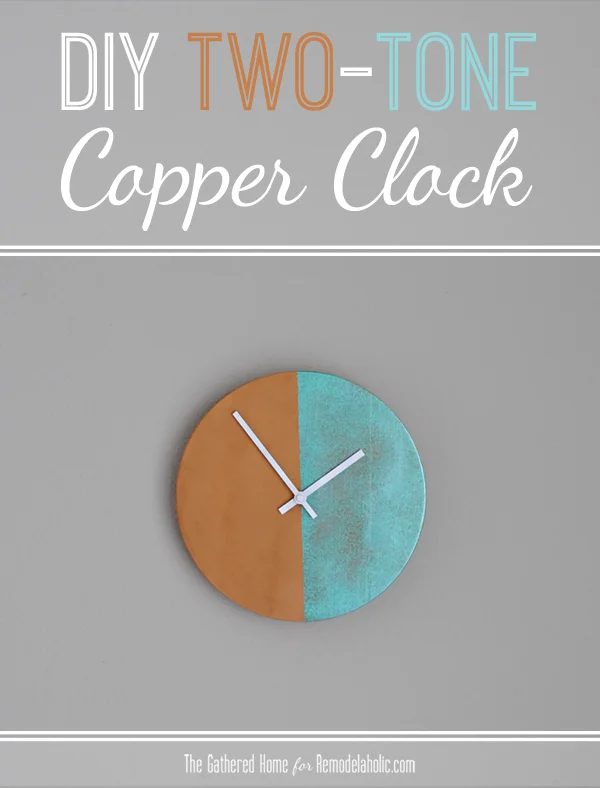 Anthropologie Knockoff: Handmade Two-Tone Copper Clock | Bekob.com