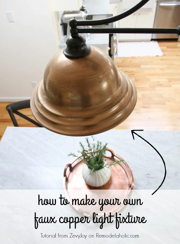 Lovely! Make your own faux copper light fixture from a basic glass shade @Bekob