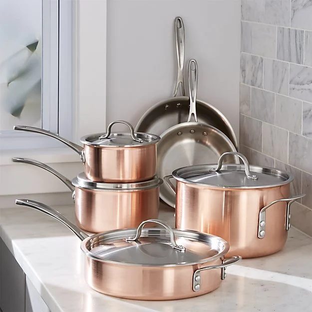 Mint And Copper Kitchen Cookware
