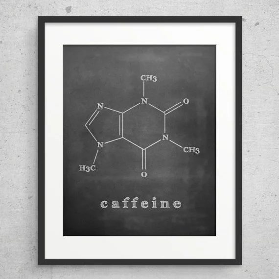 Mint And Copper Kitchen Caffeine Art