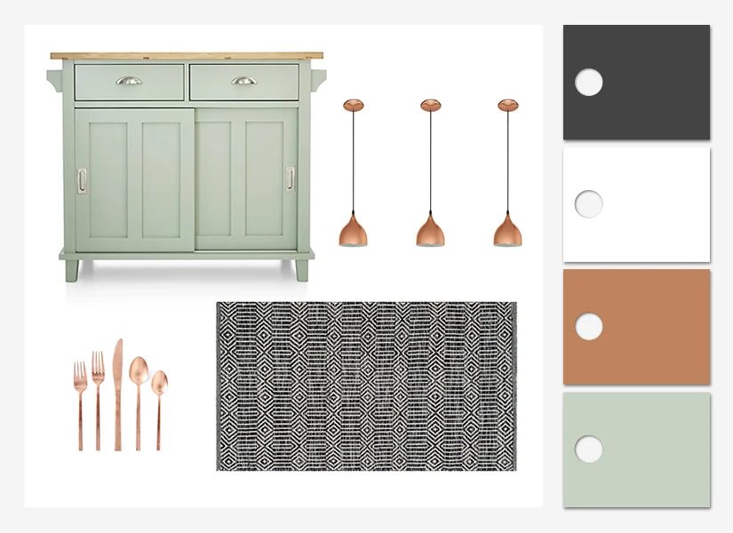 Mint and Copper Kitchen Inspiration
