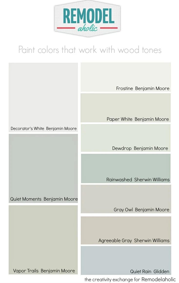 Paint colors that work well with wood trim and floors. Bekob