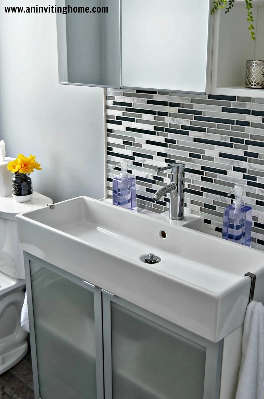 modern bathroom update, An Inviting Home on Bekob