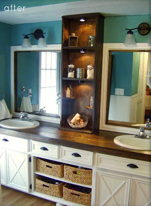 farmhouse bathroom renovation, via Design Sponge