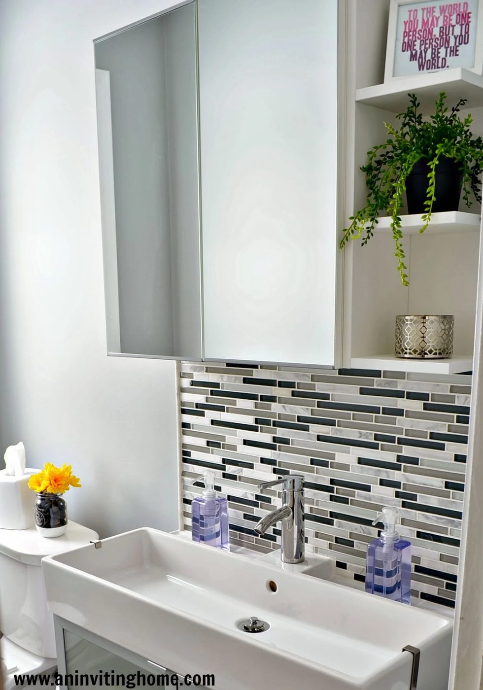 IKEA mirror with storage, An Inviting Home on Bekob