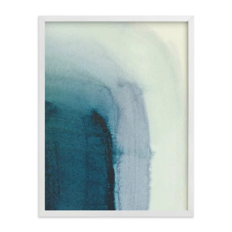 Modern Coastal Bedroom Modern Blue Watercolor Art
