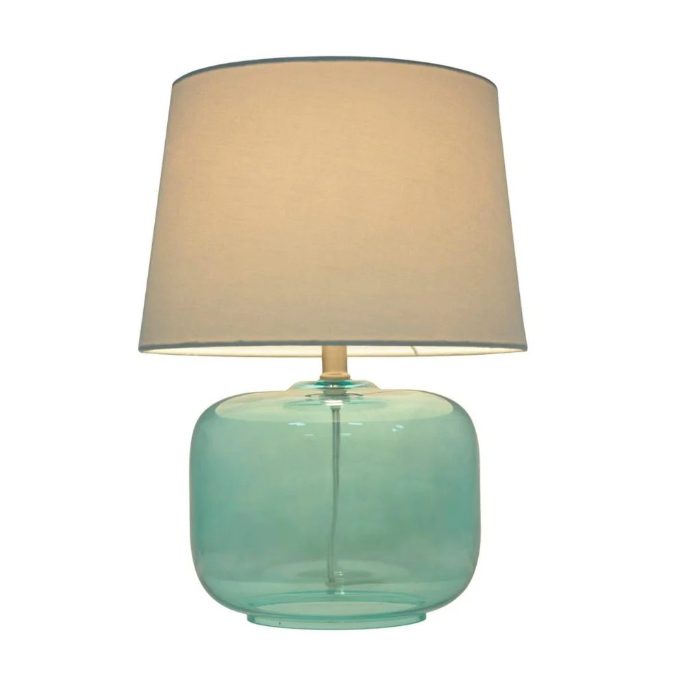 Modern Coastal Bedroom Aqua Lamp