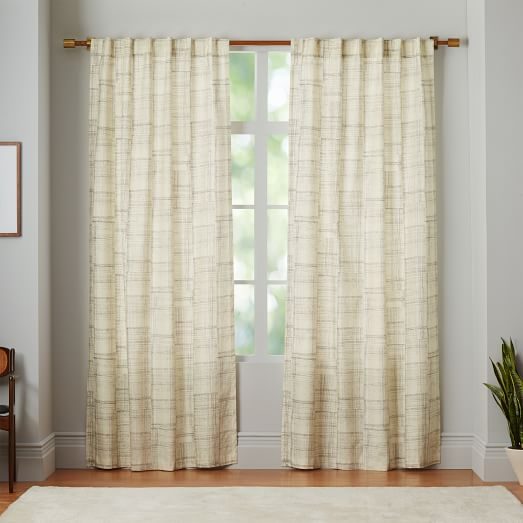 Modern Coastal Bedroom Canvas Curtains