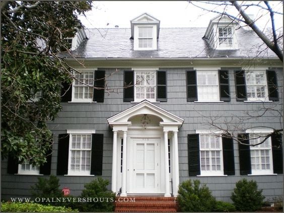Modern Colonial Curb Appeal | Gray Colonial Inspiration